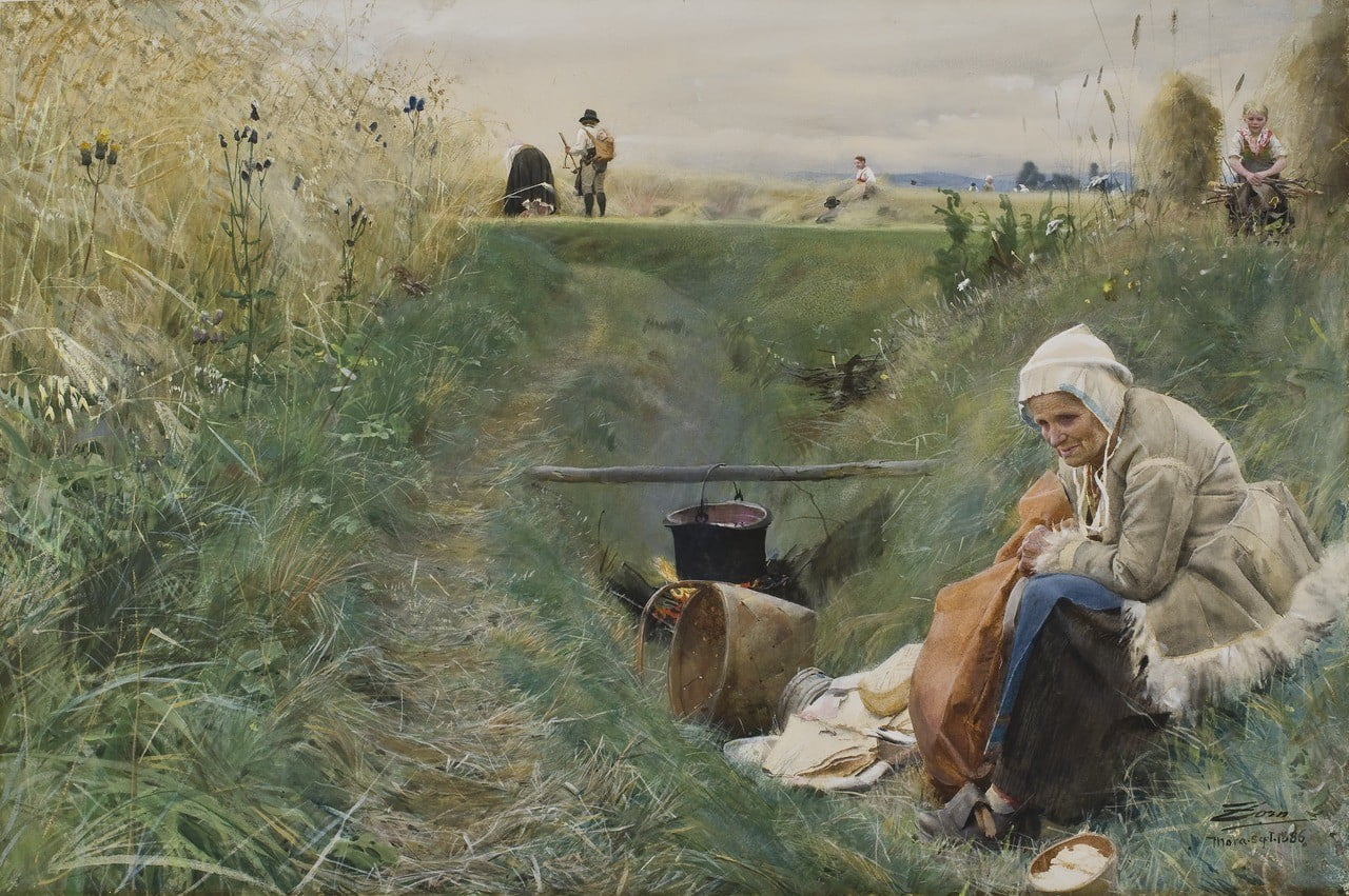 Yoksulluğun Resimlerdeki Tasviri Anders Zorn Gunluk Ekmegimiz