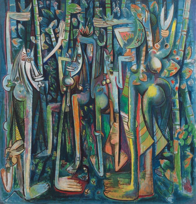 Freud'un Teorilerinin Sanattaki İzleri Wifredo Lam 1943 The Jungle Gouache