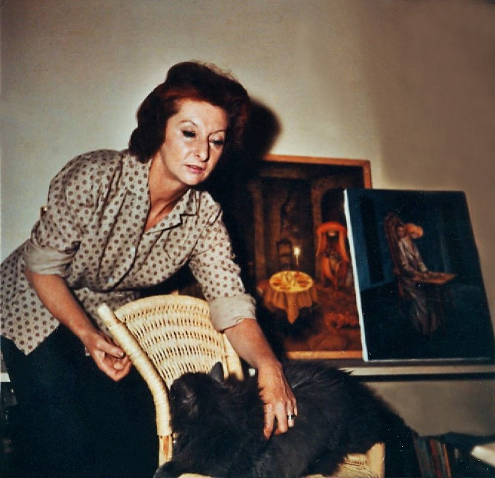 Faşizmden Kaçıp Yeniden Varo'lan Sanatçı Remedios Varo kedisi Zorrillo ile min