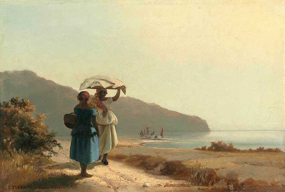 Barışçıl, Anarşist, İşçi Savunucusu Bir Ressam: Camille Pisarro Deniz Kenarinda Sohbet Eden Iki Kadin min