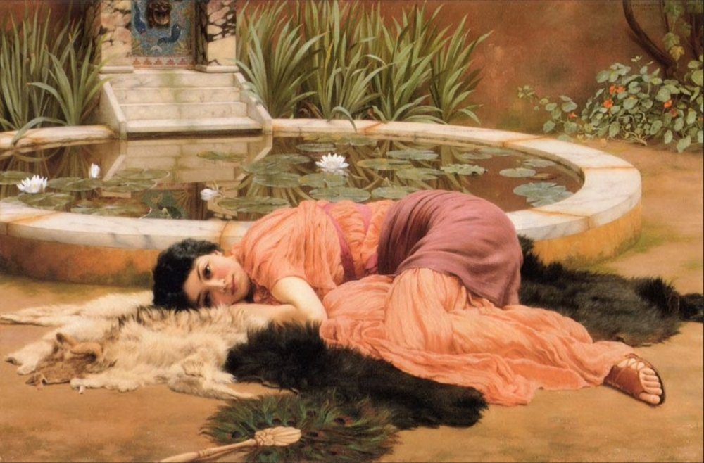 Estetiğin ressamı: John William Godward Dolce Far Niente min