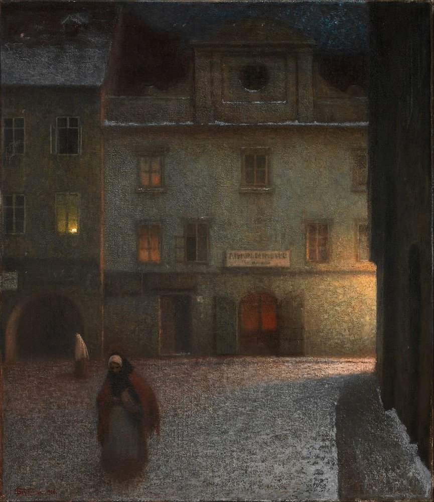 Sessiz Alacakaranlığın Melankolik Ressamı Schikaneder Sokakta Aksam 1906 min