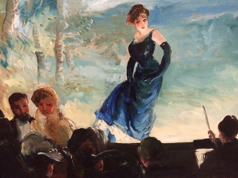 Everett Shinn Konser Sahnesi 1903 Norton Sanat Muzesi tuval uzerine yagli boya 419 x 508 cm. min