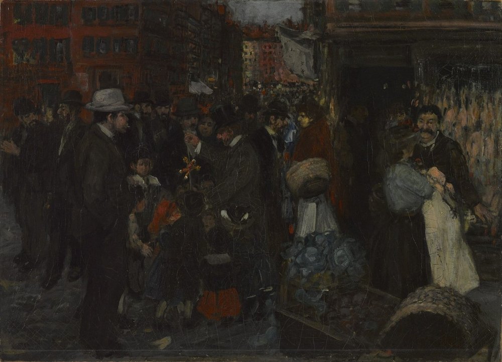Kent Yaşamının Gerçekçi Ressamları: Ashcan Okulu ve Sekizli George Benjamin Luks Sokak Manzarasi Hester Caddesi Brooklyn Muzesi min