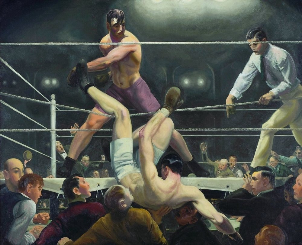 Kent Yaşamının Gerçekçi Ressamları: Ashcan Okulu ve Sekizli George Wesley Bellows Dempsey ve Firpo 1924 Whitney Amerikan Sanati Muzesi min