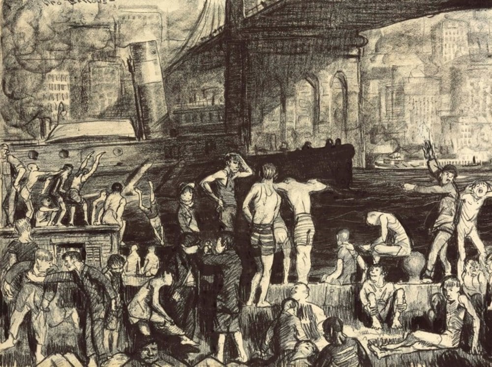 Kent Yaşamının Gerçekçi Ressamları: Ashcan Okulu ve Sekizli George Wesley Bellows Splinter Plaji 1913 432 x 578 cm min