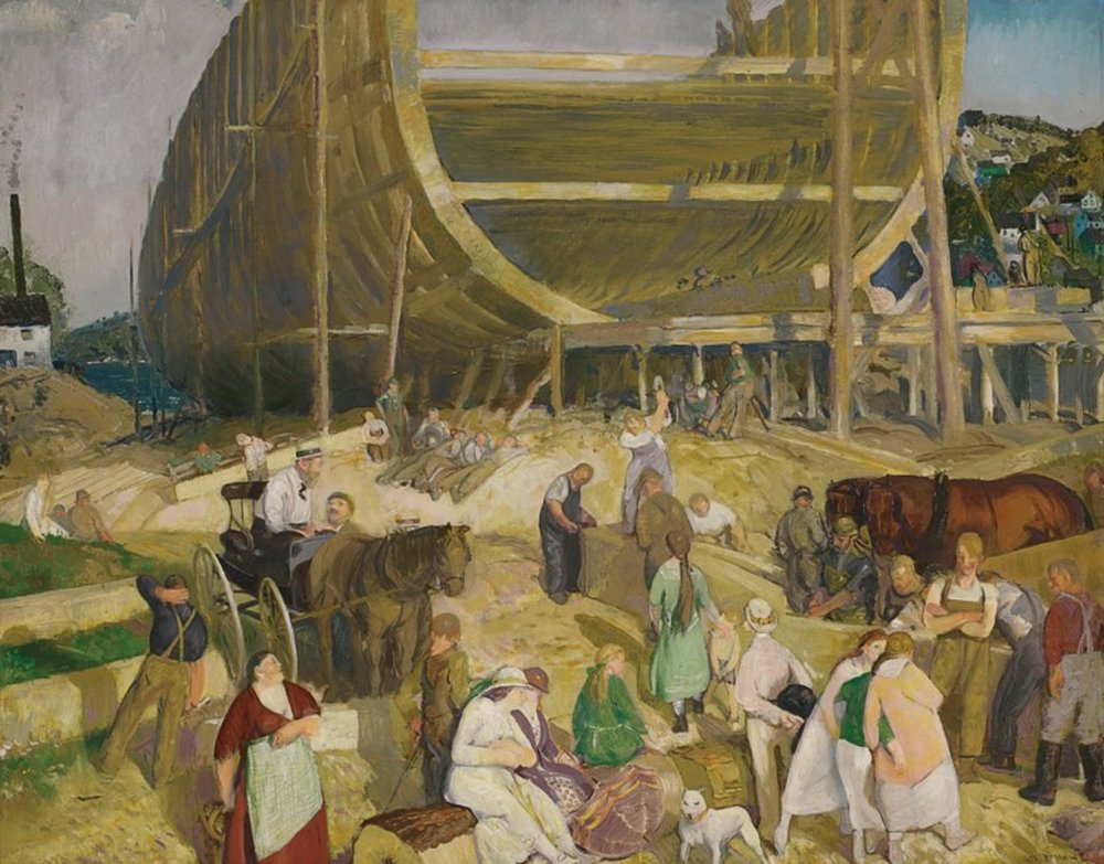 Kent Yaşamının Gerçekçi Ressamları: Ashcan Okulu ve Sekizli George Wesley Bellows Tersane Toplulugu 1916 tuval uzerine yagli boya 762 x 965 cm min