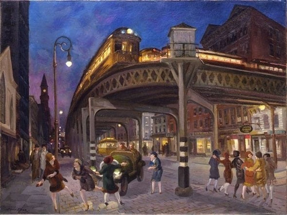 Kent Yaşamının Gerçekçi Ressamları: Ashcan Okulu ve Sekizli John Sloan Ucuncu Cadde Uzerindeki Altinci Cadde 1928 Whitney Amerikan Sanati Muzesi min